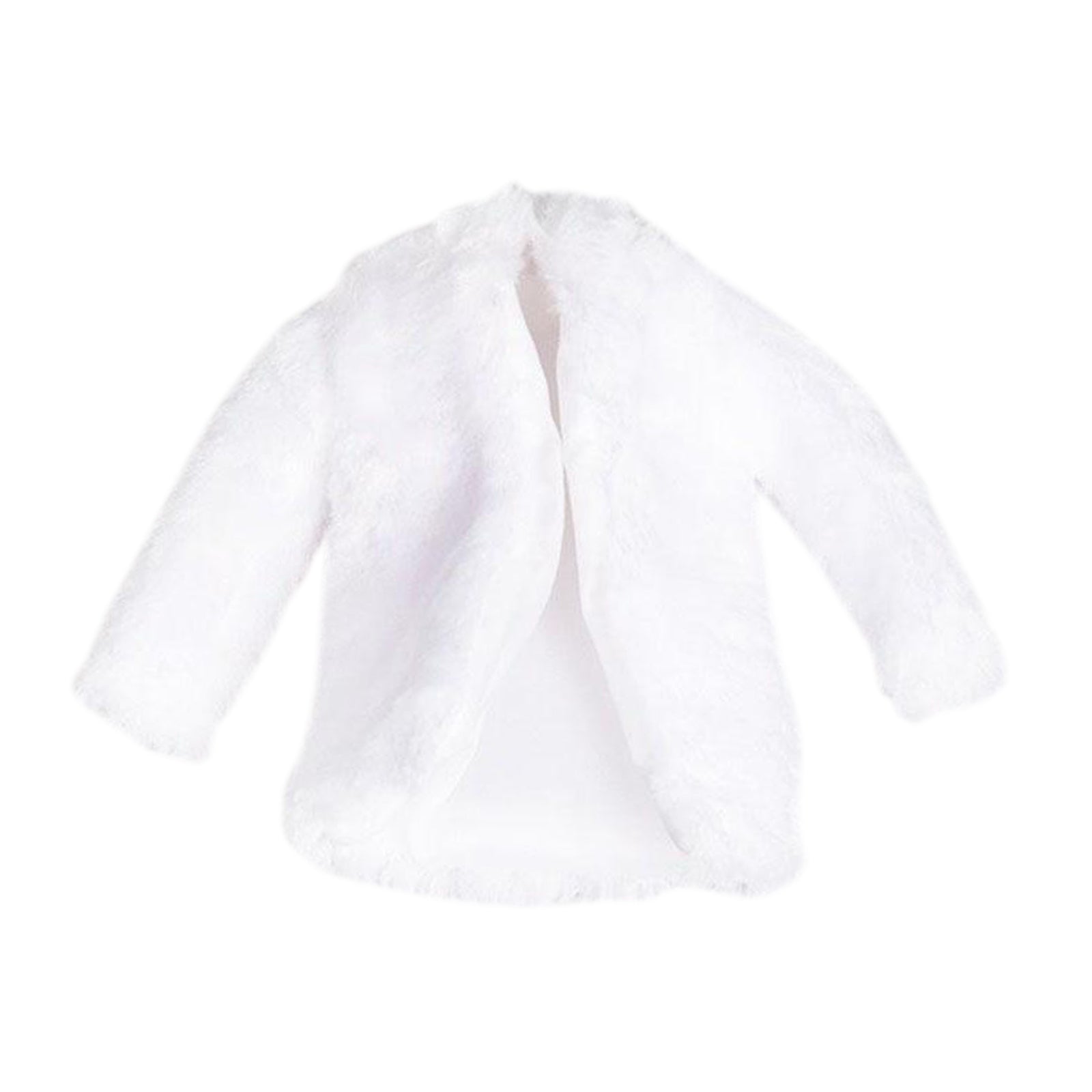 1:6 Scale Female Fur Coat Clothes for 12inch DID Action Figure Accessory White