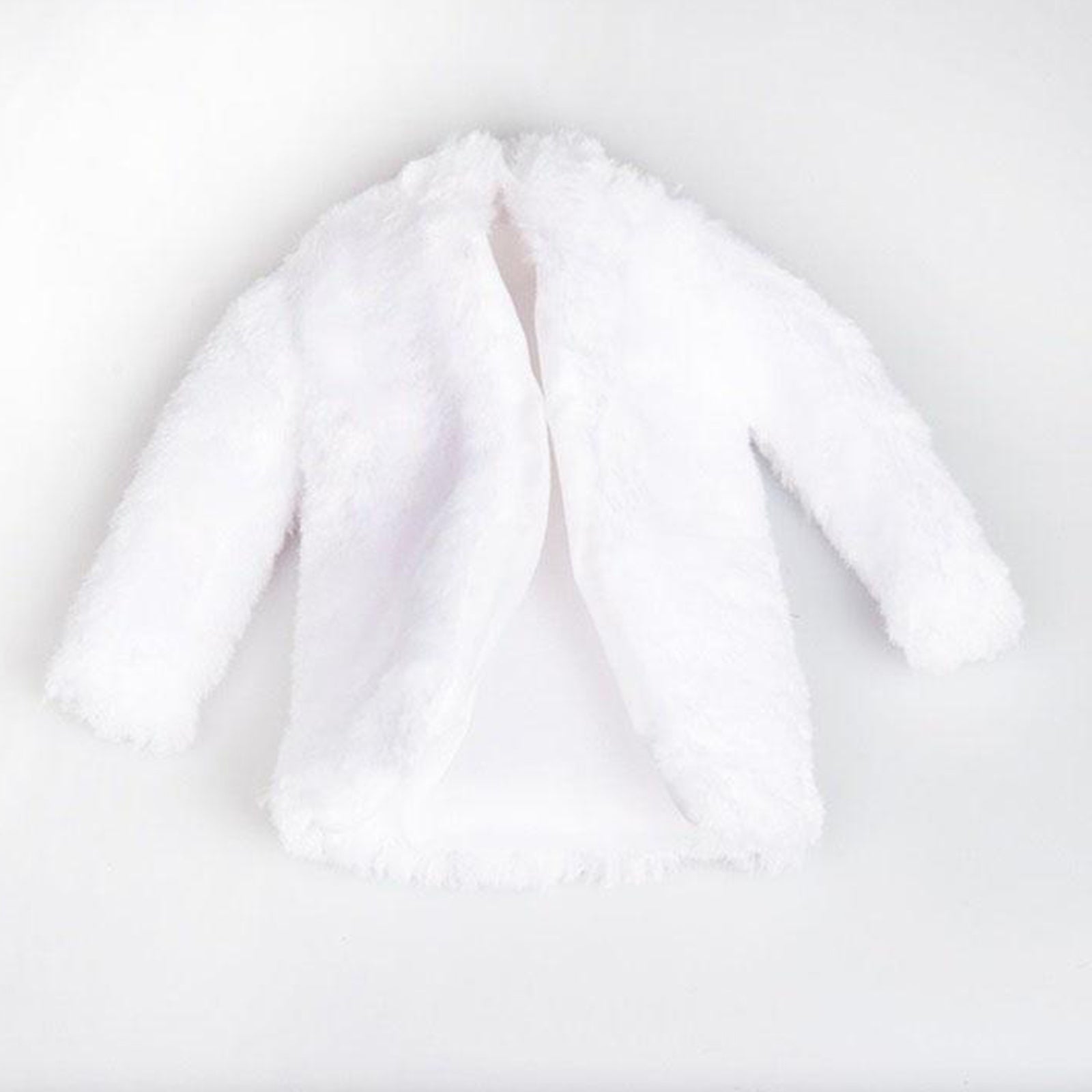 1:6 Scale Female Fur Coat Clothes for 12inch DID Action Figure Accessory White