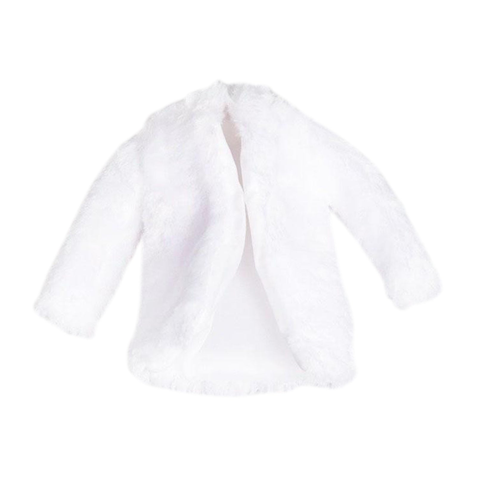 1:6 Scale Female Fur Coat Clothes for 12inch DID Action Figure Accessory White