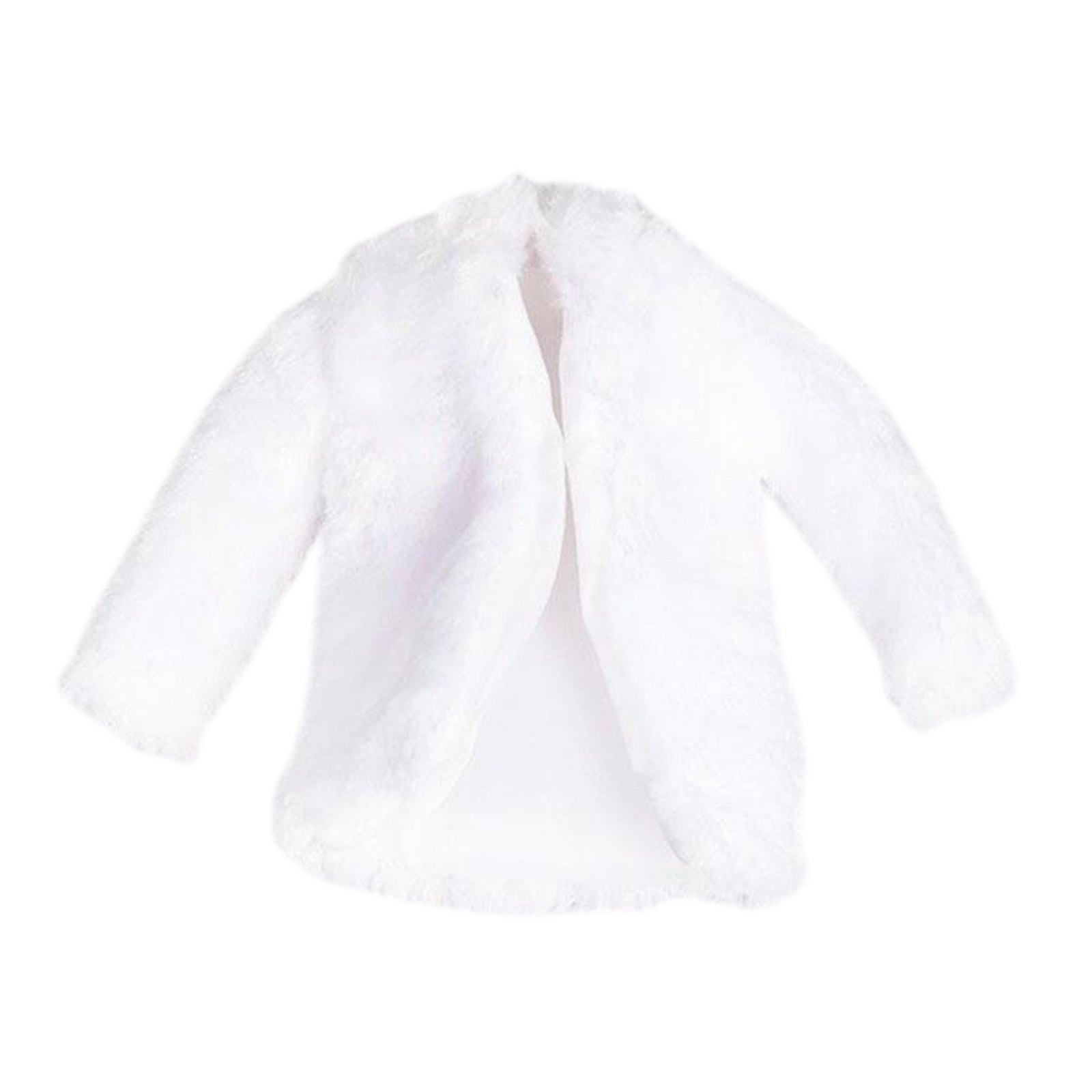 1:6 Scale Female Fur Coat Clothes for 12inch DID Action Figure Accessory White