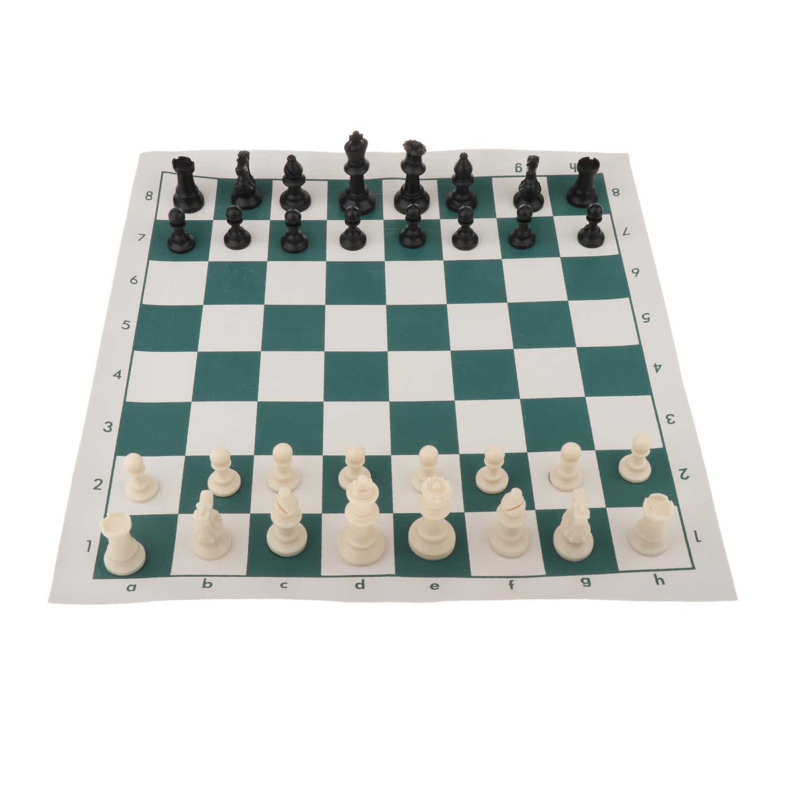 Folding Portable Chess Set 45x9cm Chees Pieces w/ Storage Bag for Kids Party