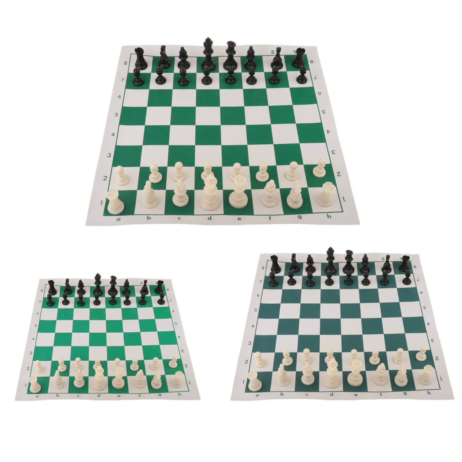 Folding Portable Chess Set Roll-up Family Games 20"x4" for Kids Activities