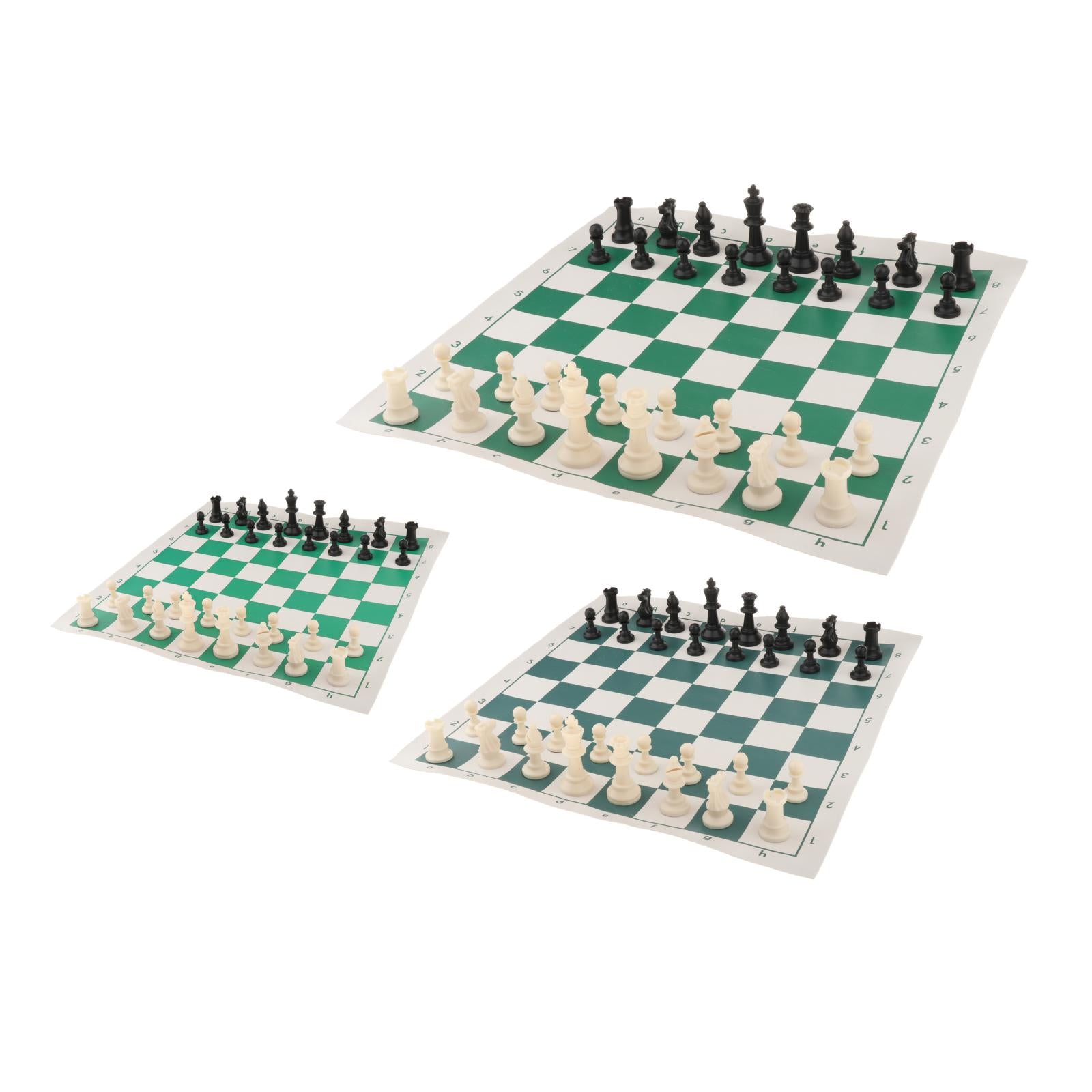 Folding Portable Chess Set Roll-up Family Games 20"x4" for Kids Activities