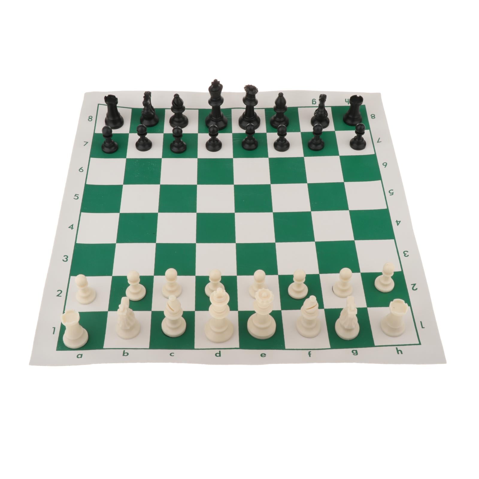 Folding Portable Chess Set Roll-up Family Games 20"x4" for Kids Activities