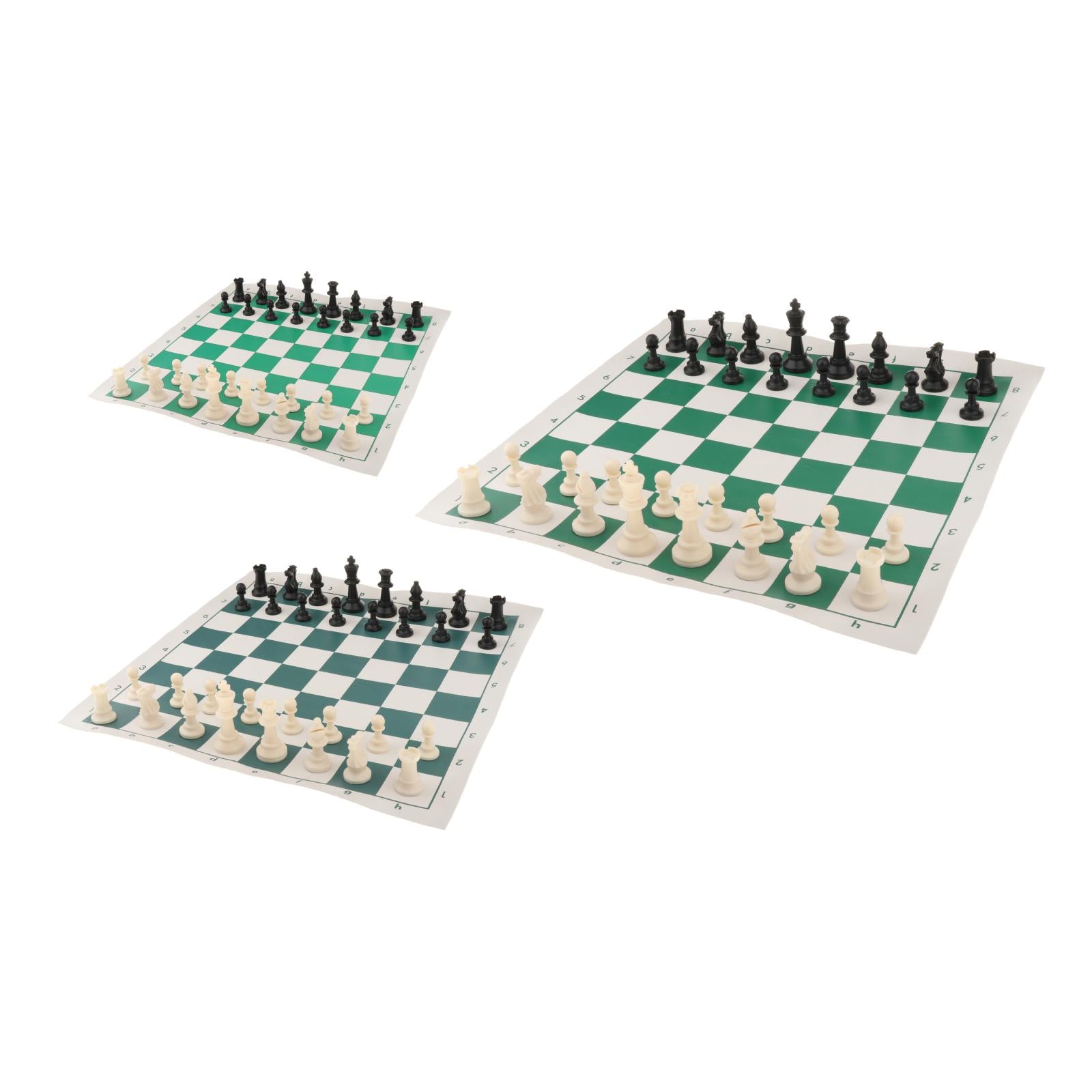 Folding Portable Chess Set Roll-up Family Games 20"x4" for Kids Activities