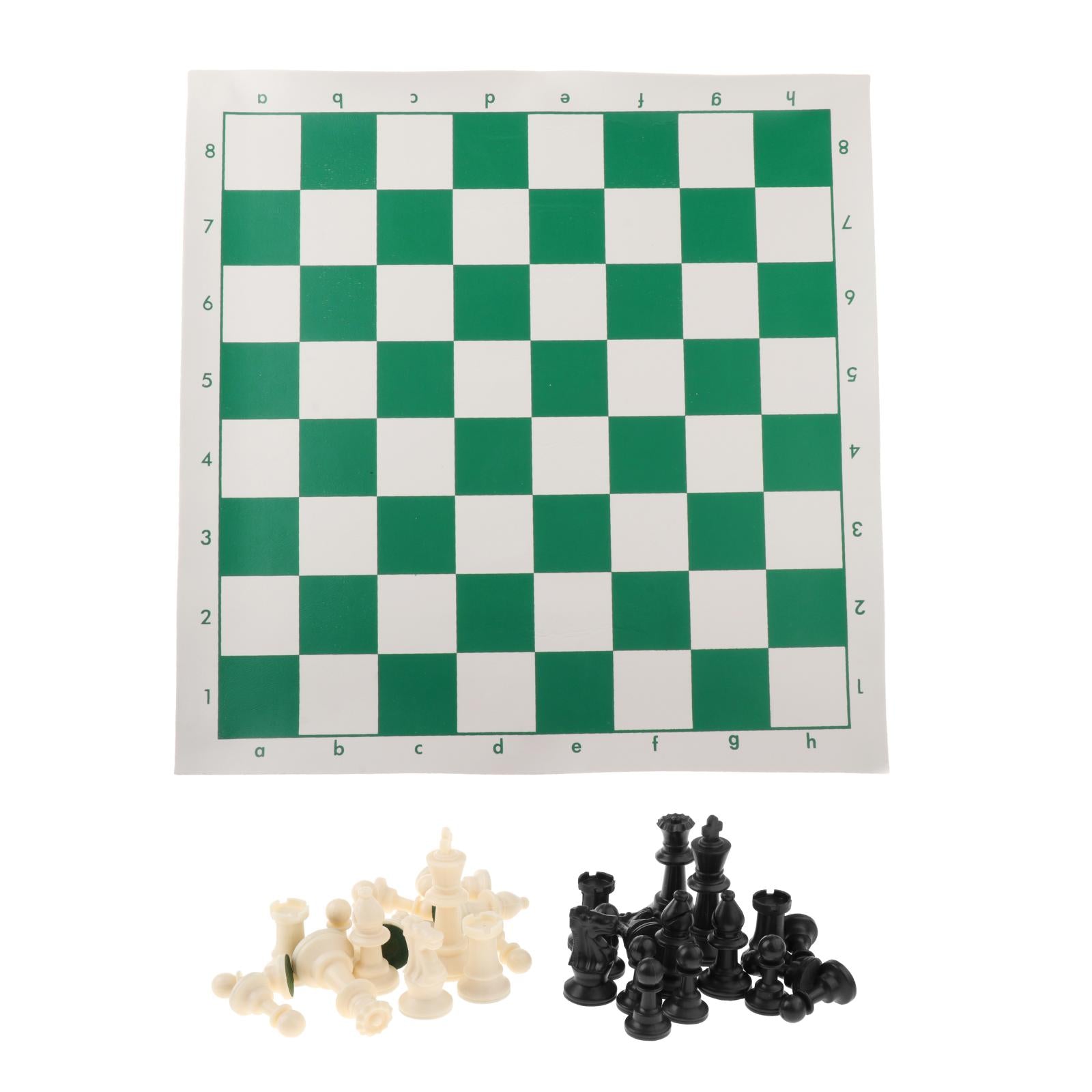 Folding Portable Chess Set Roll-up Family Games 20"x4" for Kids Activities