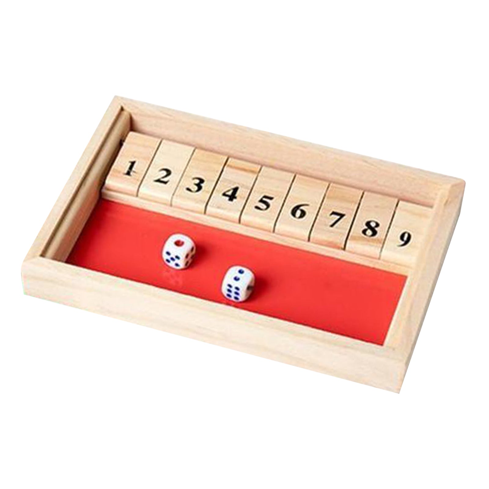 9 Numbers Shut The Box Board Game w/Dice for Bar Drinking Party Family Games