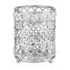 Crystal Makeup Brush Jewelry Storage Holder Pen Container Crystal Silver