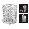 Crystal Makeup Brush Jewelry Storage Holder Pen Container Crystal Silver