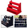 3-Tier Velvet Jewelry Bracelet Watch Display Holder Stand Organizer Red