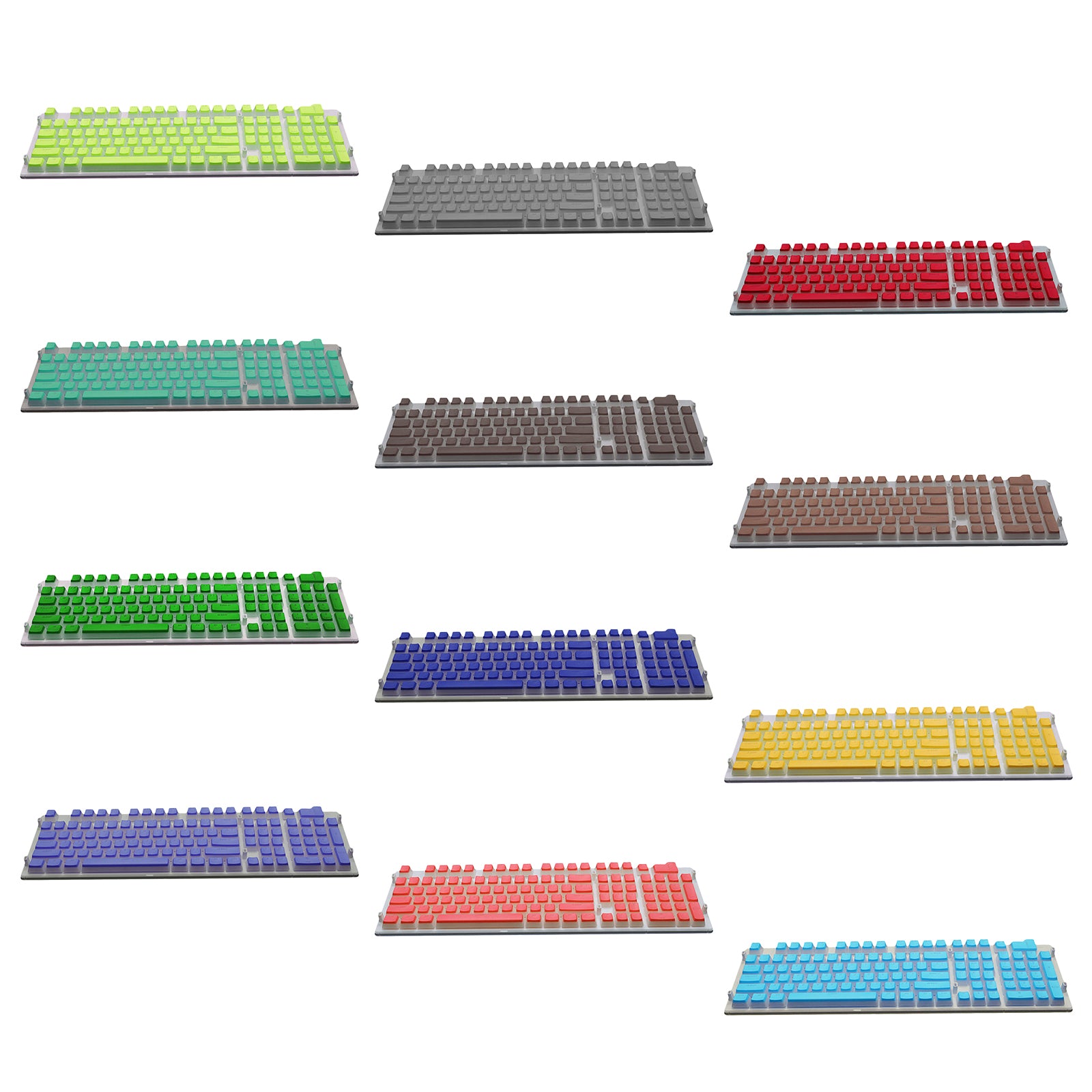 108 Keys Double Shot Pudding Keycaps DIY for Cherry MX Mechanical Keyboard Gray