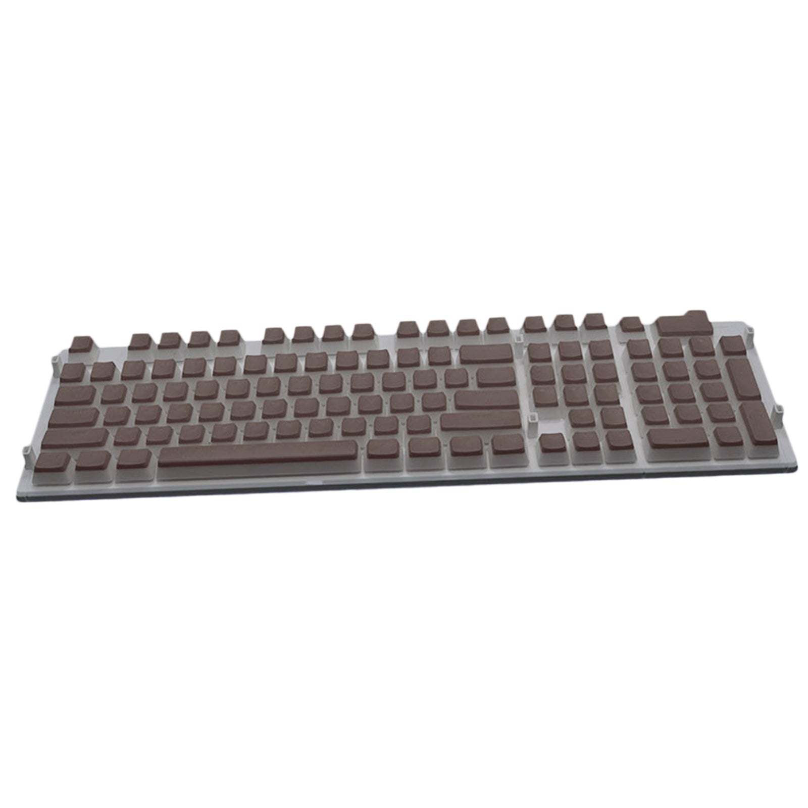 108 Keys Double Shot Pudding Keycaps DIY for Cherry MX Mechanical Keyboard Dark Coffee