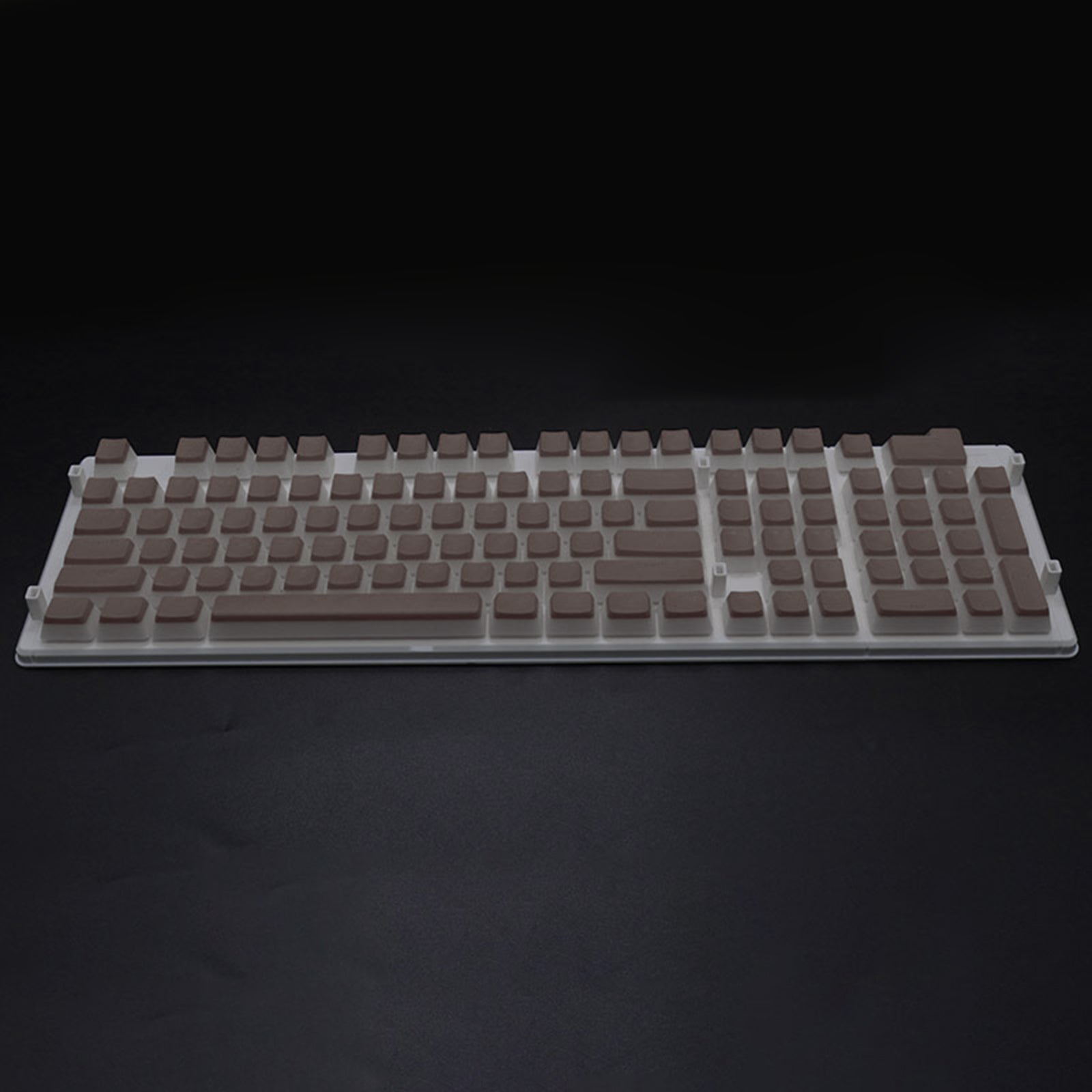 108 Keys Double Shot Pudding Keycaps DIY for Cherry MX Mechanical Keyboard Dark Coffee