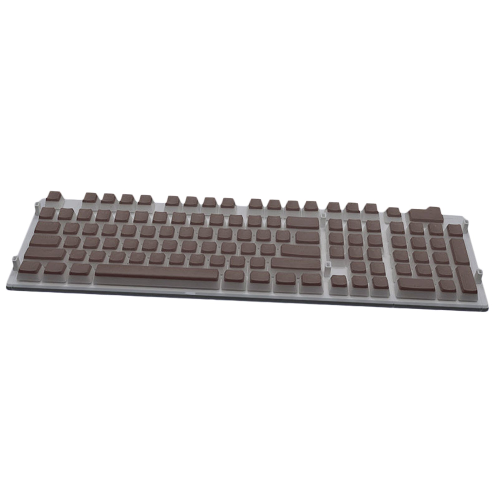 108 Keys Double Shot Pudding Keycaps DIY for Cherry MX Mechanical Keyboard Dark Coffee