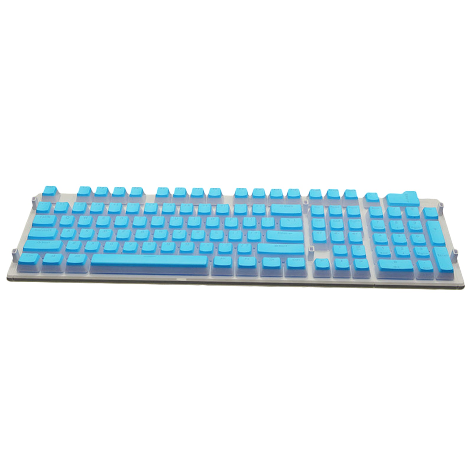 108 Keys Double Shot Pudding Keycaps DIY for Cherry MX Mechanical Keyboard Sky Blue