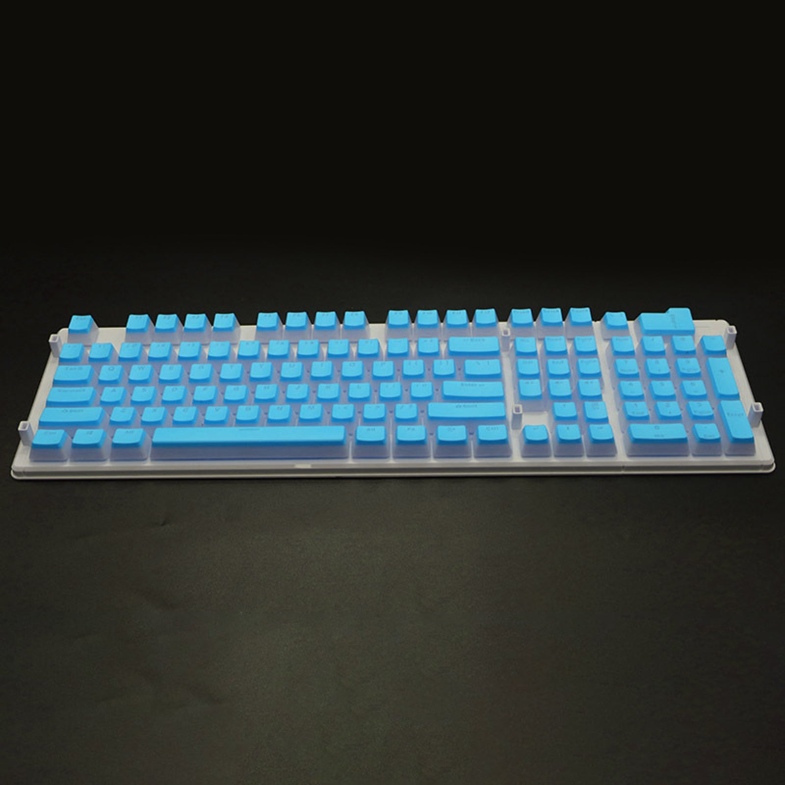 108 Keys Double Shot Pudding Keycaps DIY for Cherry MX Mechanical Keyboard Sky Blue