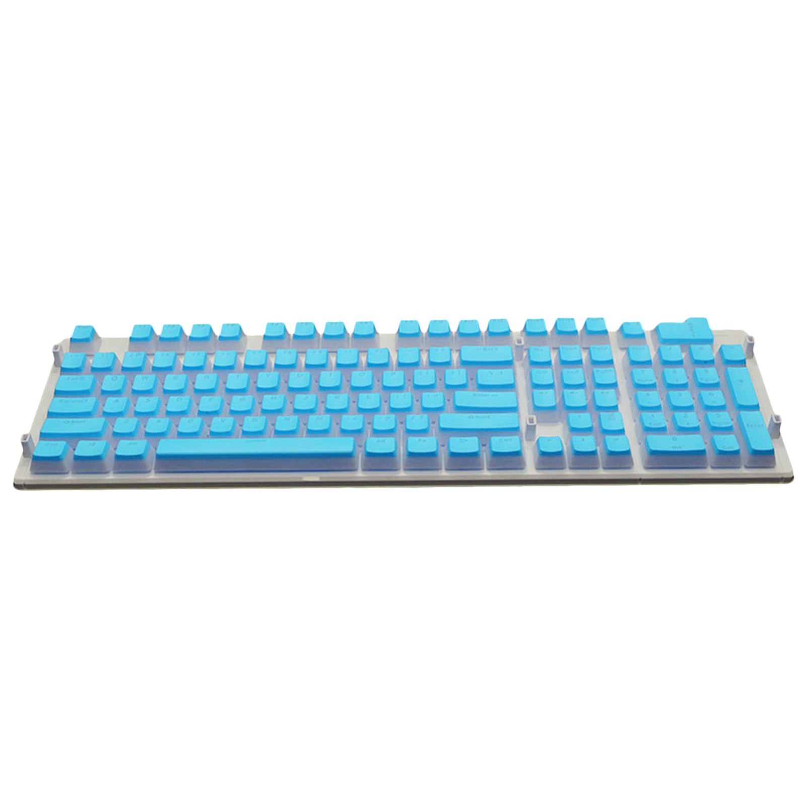 108 Keys Double Shot Pudding Keycaps DIY for Cherry MX Mechanical Keyboard Sky Blue