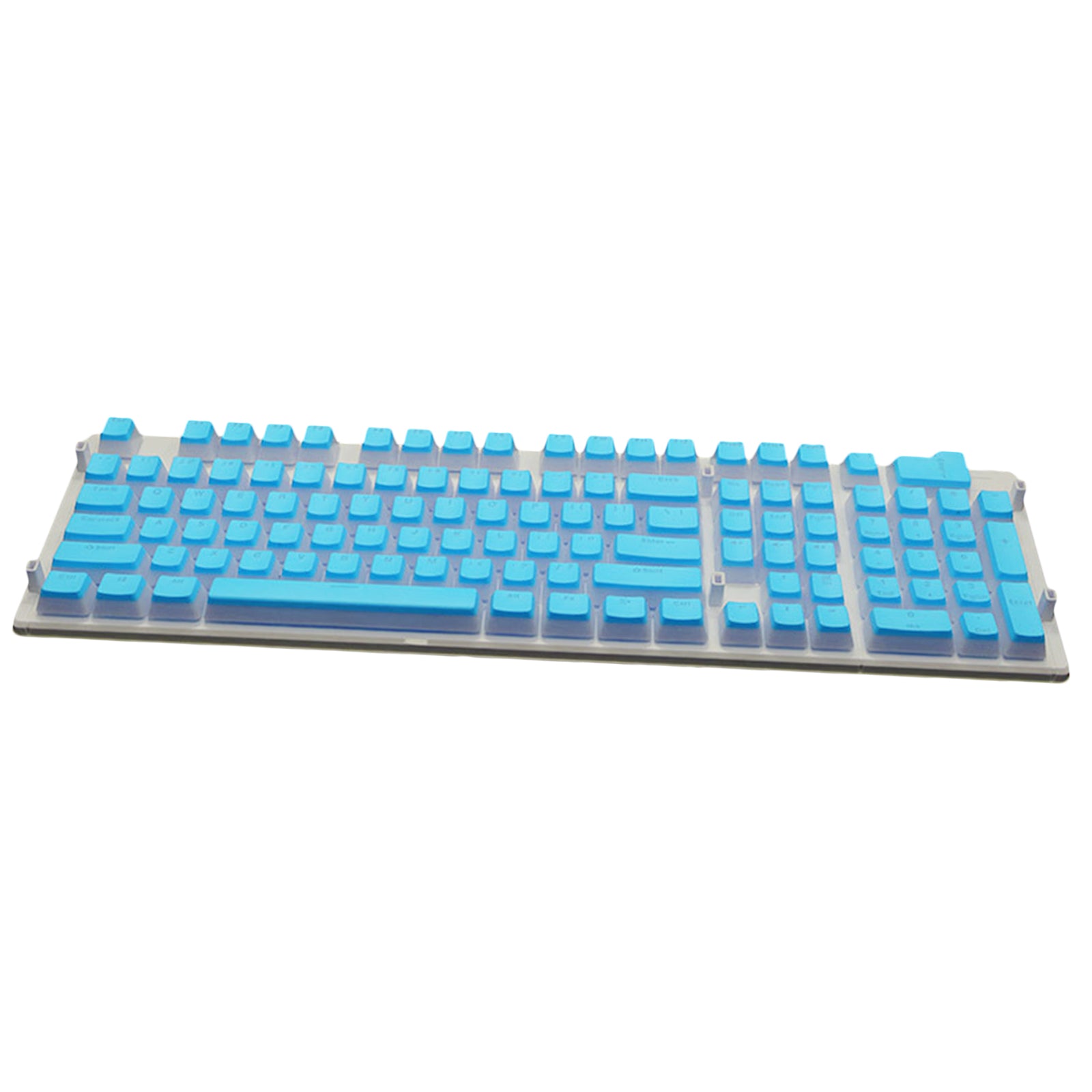 108 Keys Double Shot Pudding Keycaps DIY for Cherry MX Mechanical Keyboard Sky Blue