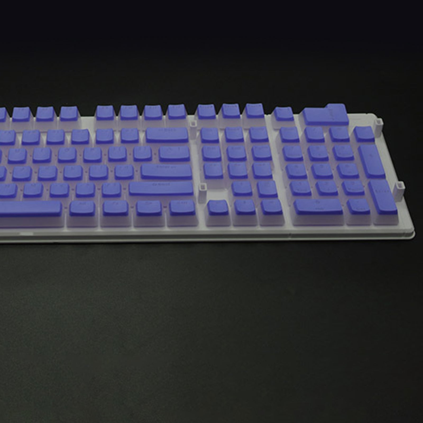 108 Keys Double Shot Pudding Keycaps DIY for Cherry MX Mechanical Keyboard Purple