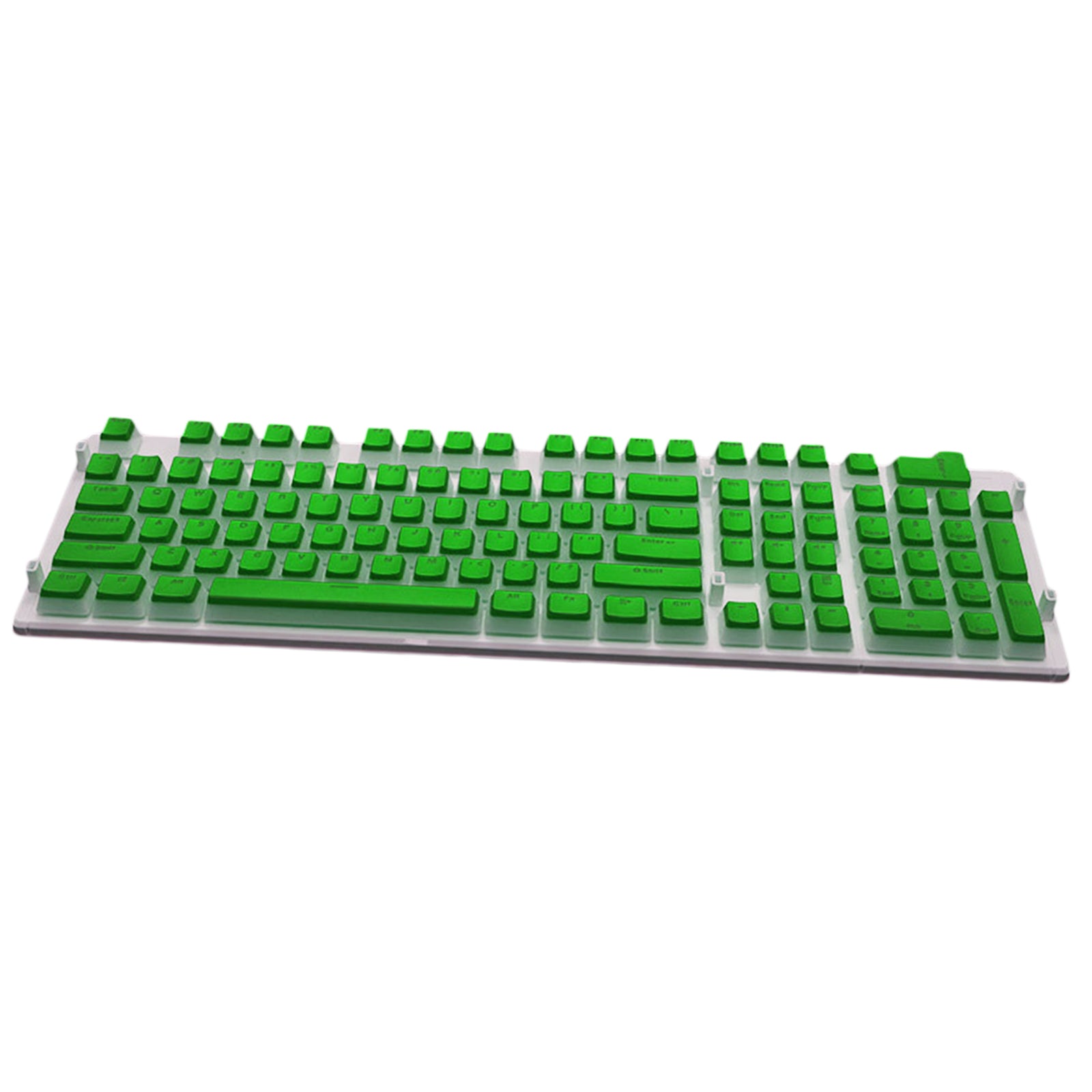 108 Keys Double Shot Pudding Keycaps DIY for Cherry MX Mechanical Keyboard Green 01