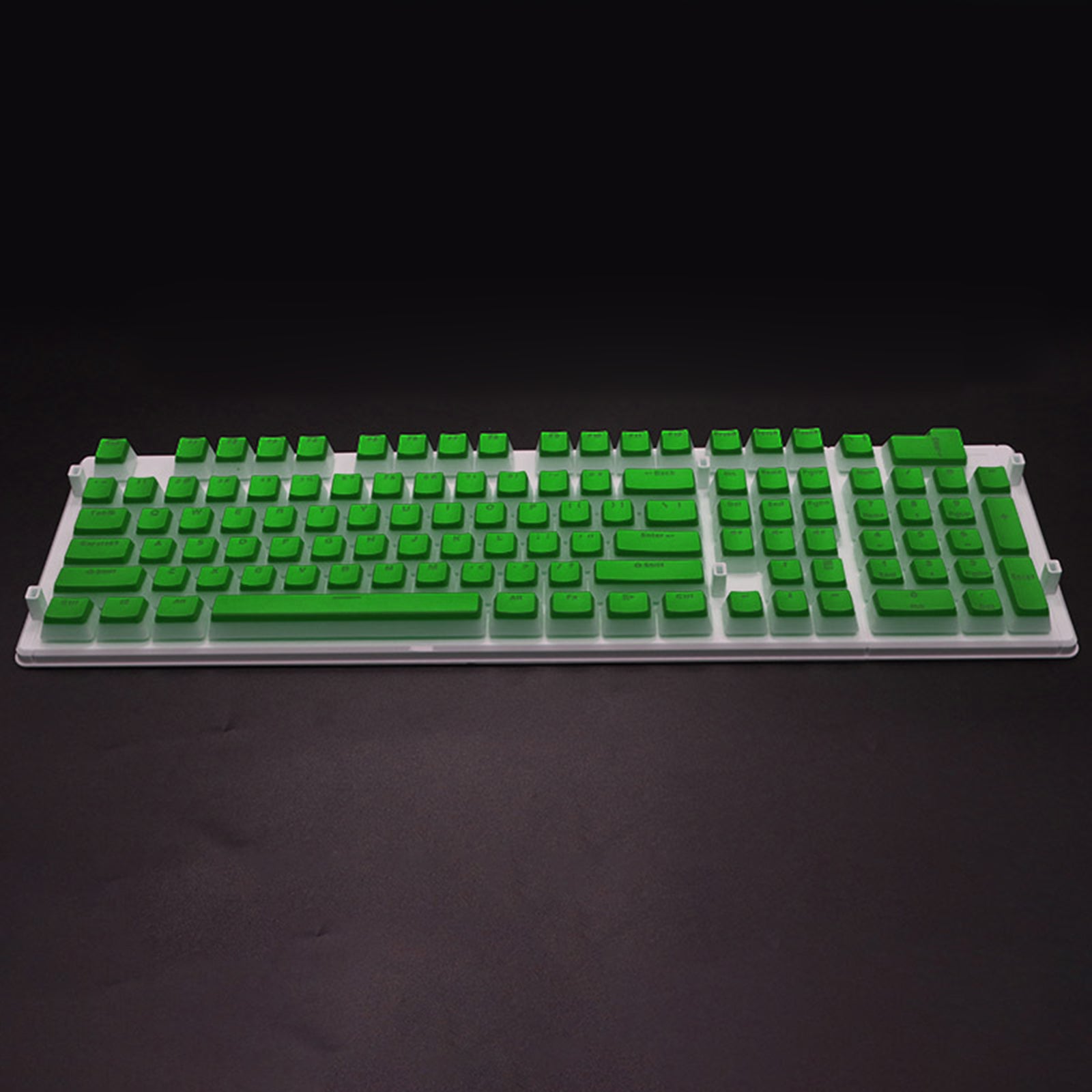 108 Keys Double Shot Pudding Keycaps DIY for Cherry MX Mechanical Keyboard Green 01