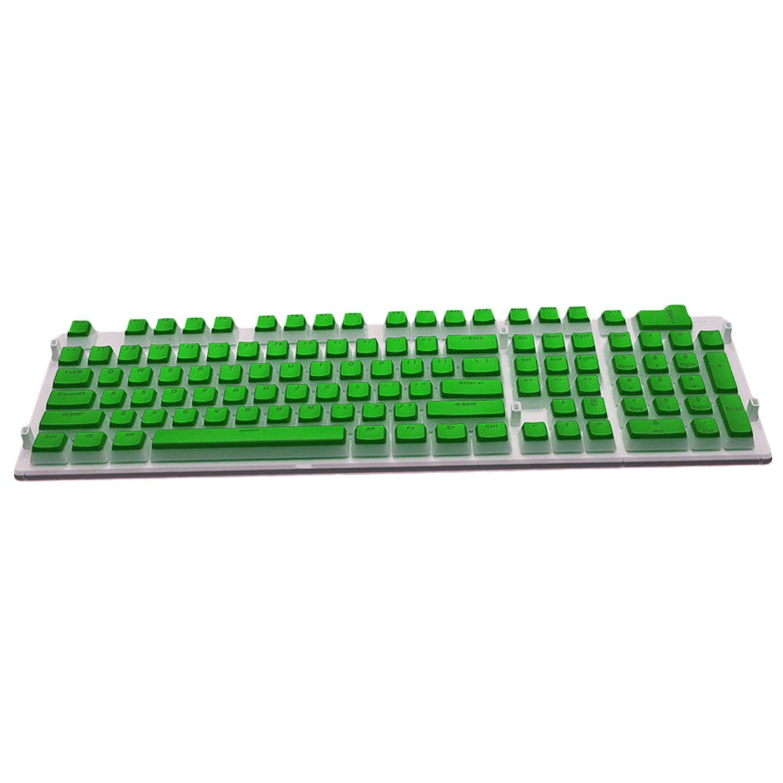 108 Keys Double Shot Pudding Keycaps DIY for Cherry MX Mechanical Keyboard Green 01