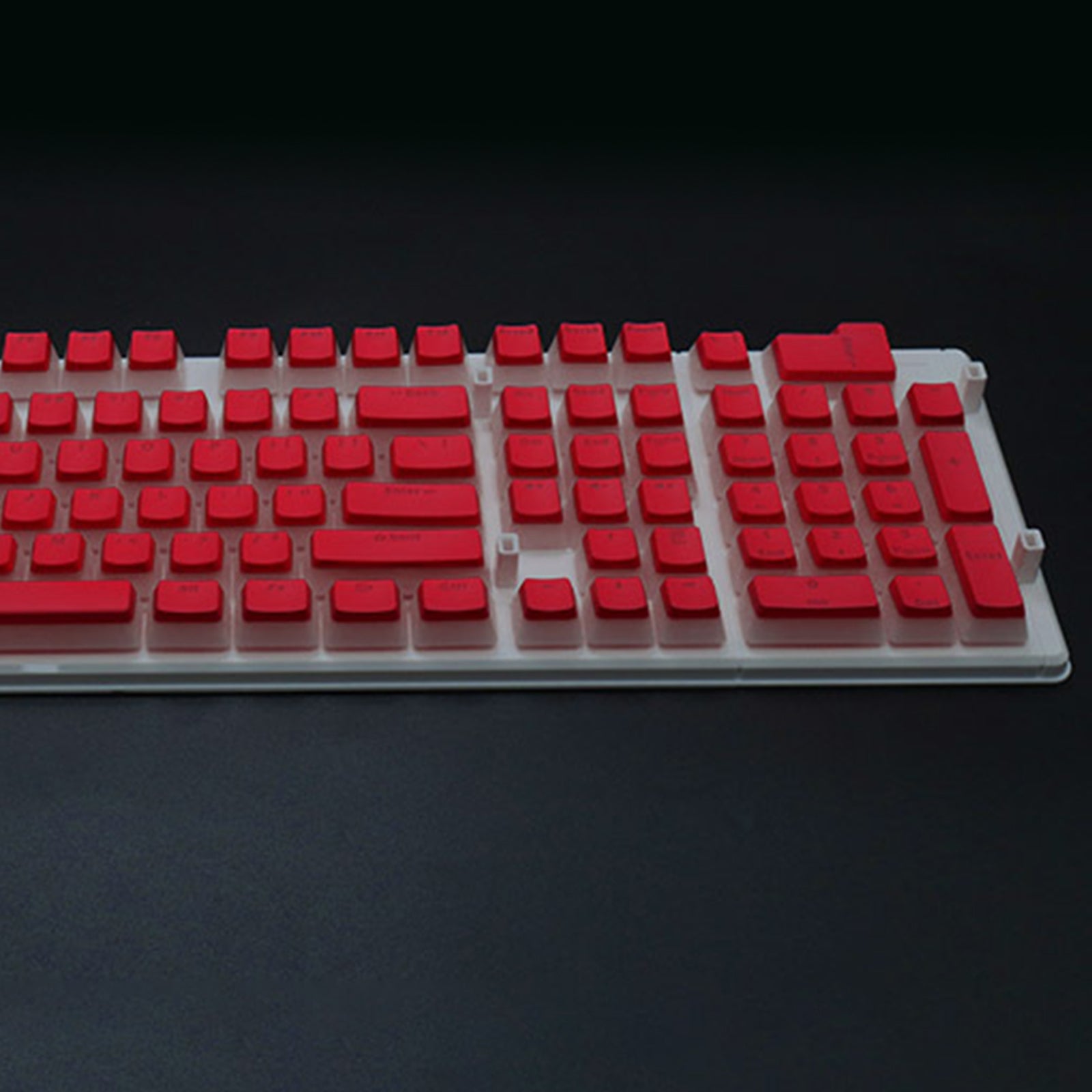 108 Keys Double Shot Pudding Keycaps DIY for Cherry MX Mechanical Keyboard Red