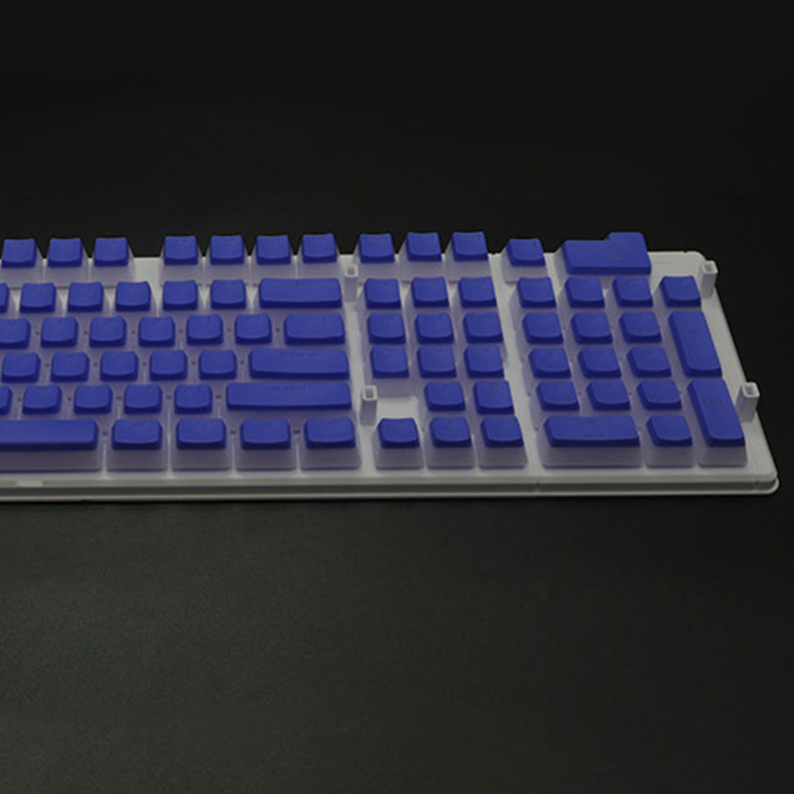 108 Keys Double Shot Pudding Keycaps DIY for Cherry MX Mechanical Keyboard Dark Blue