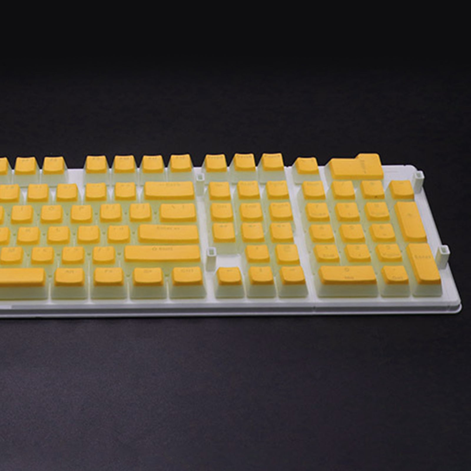 108 Keys Double Shot Pudding Keycaps DIY for Cherry MX Mechanical Keyboard Yellow