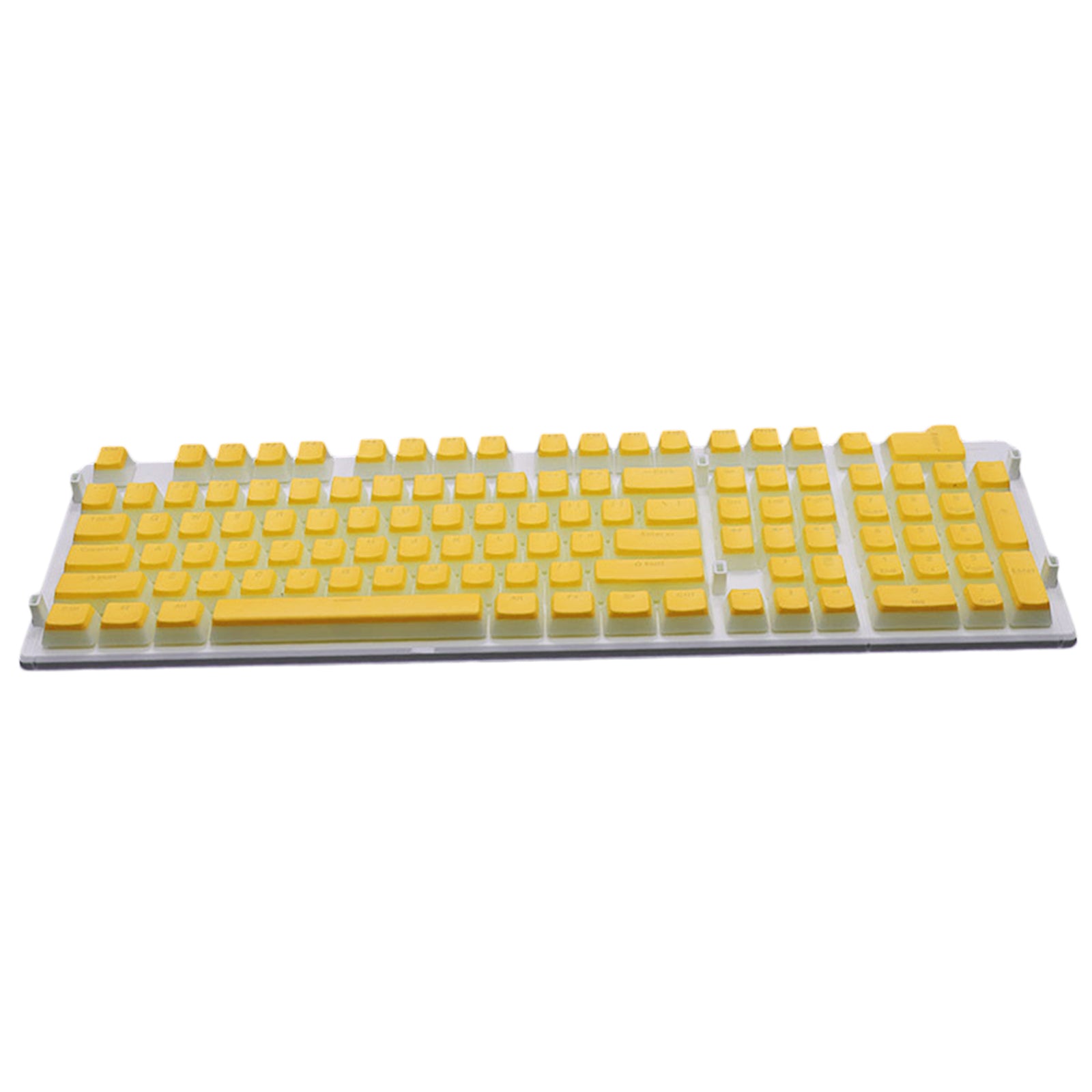 108 Keys Double Shot Pudding Keycaps DIY for Cherry MX Mechanical Keyboard Yellow