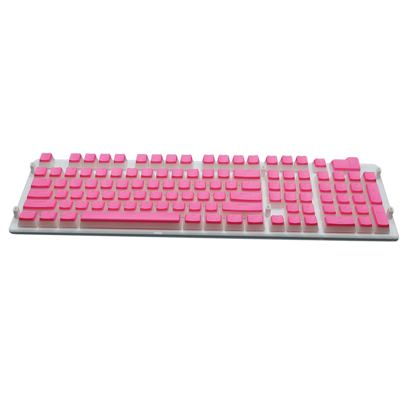 108 Key Keycaps PBT Pudding Keycaps for Cherry MX Mechanical Keyboard Pink