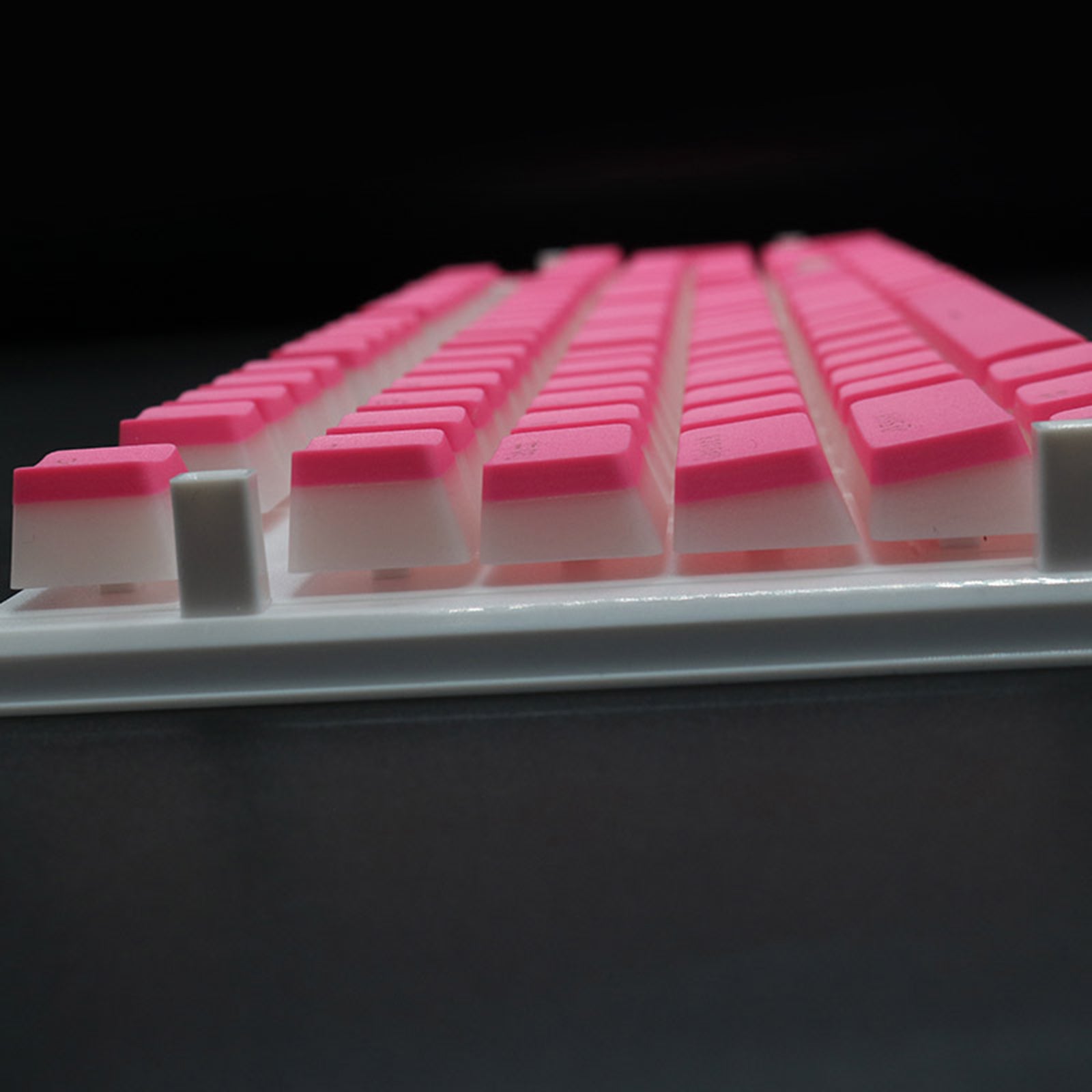 108 Key Keycaps PBT Pudding Keycaps for Cherry MX Mechanical Keyboard Pink