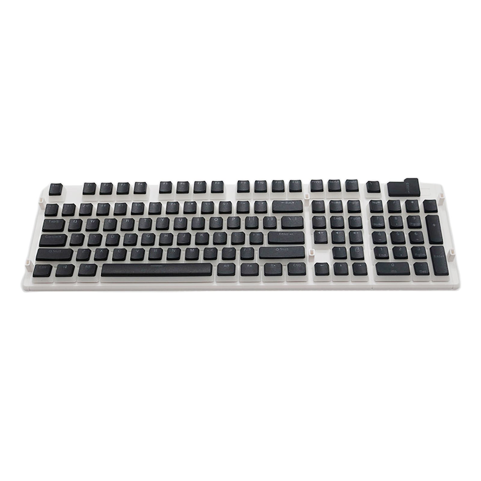 108 Key Keycaps PBT Pudding Keycaps for Cherry MX Mechanical Keyboard Black