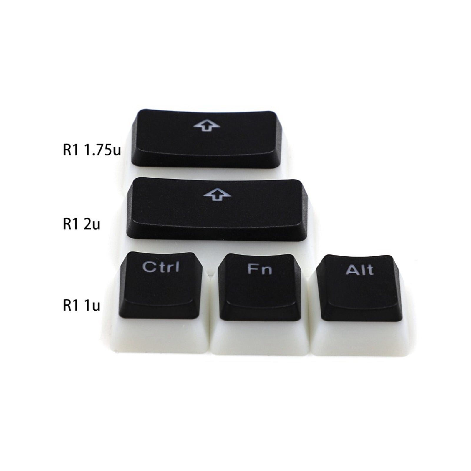 108 Key Keycaps PBT Pudding Keycaps for Cherry MX Mechanical Keyboard Black