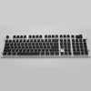 108 Key Keycaps PBT Pudding Keycaps for Cherry MX Mechanical Keyboard Black