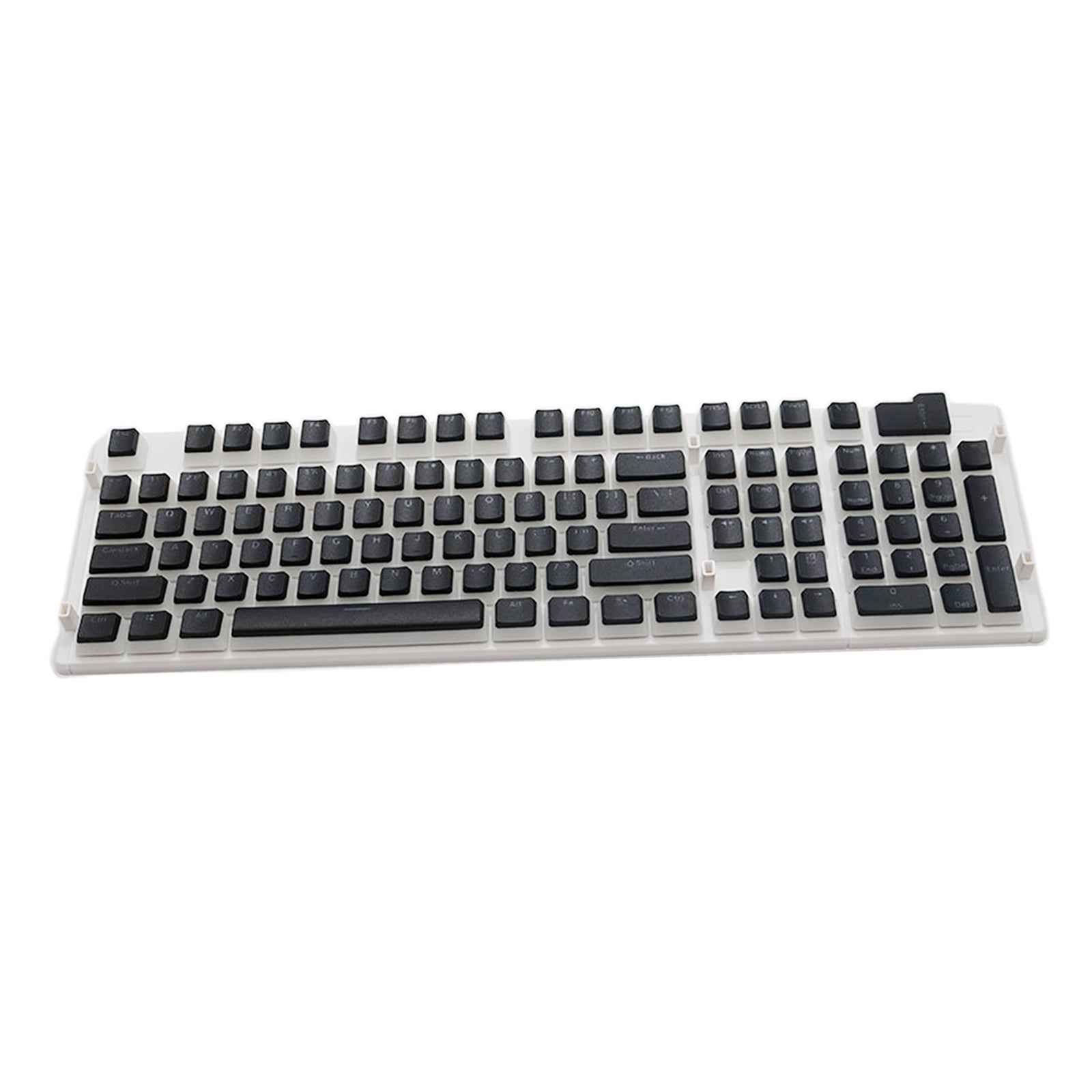 108 Key Keycaps PBT Pudding Keycaps for Cherry MX Mechanical Keyboard Black