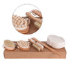 Exfoliating Bath Body Brush Set Natural Boar Bristle Wooden Brush Massager