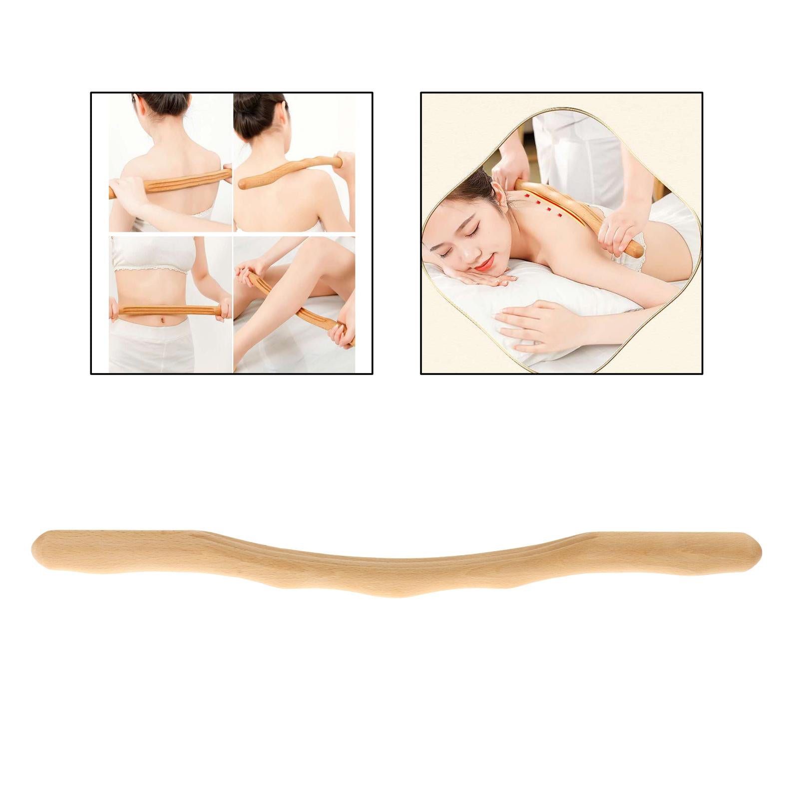 Natural Guasha Scraping Stick Massage Tools For Full Back Body Shoulder 48cm