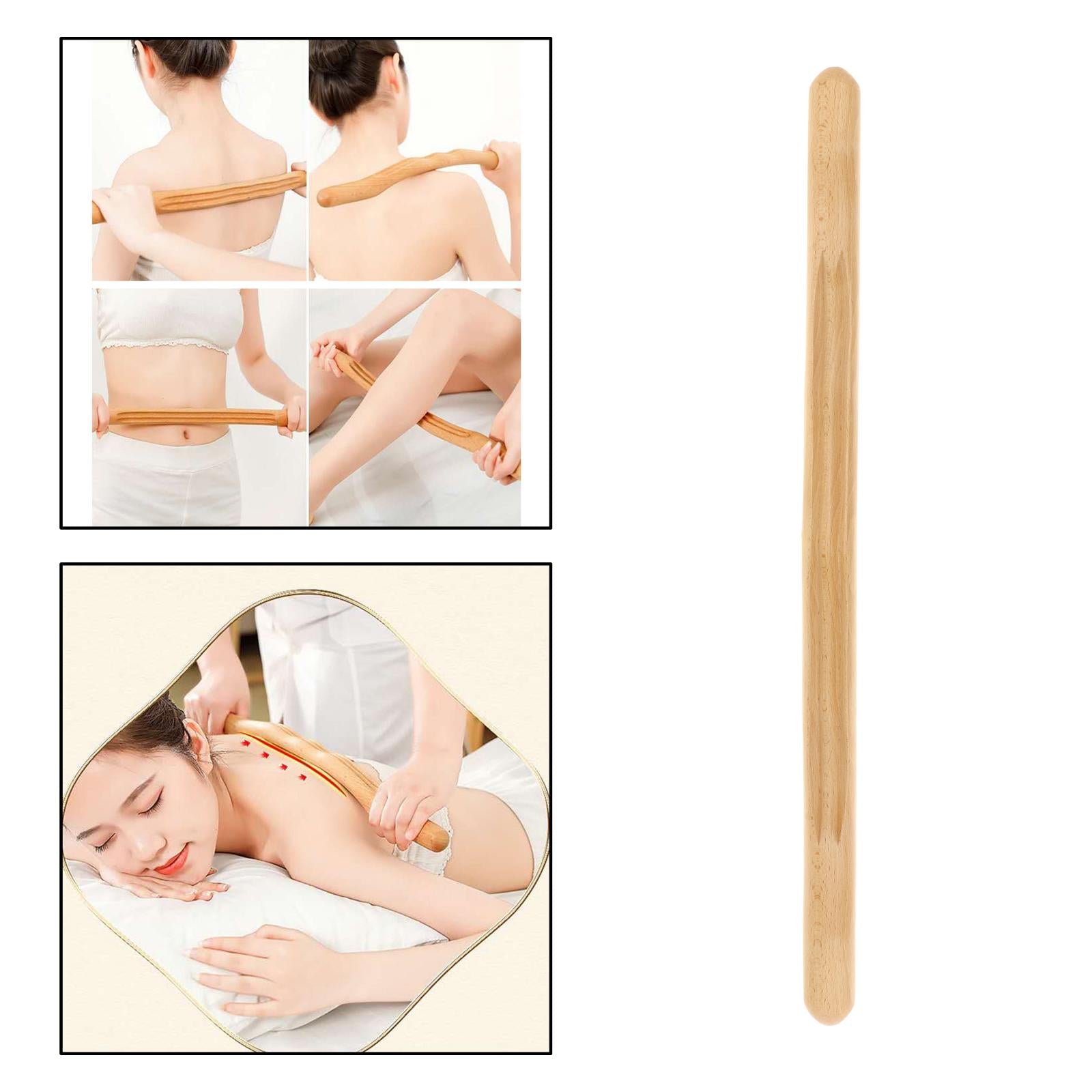 Natural Guasha Scraping Stick Massage Tools For Full Back Body Shoulder 48cm