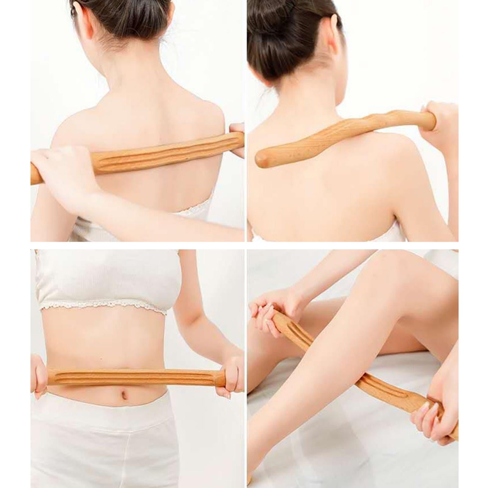 Natural Guasha Scraping Stick Massage Tools For Full Back Body Shoulder 48cm