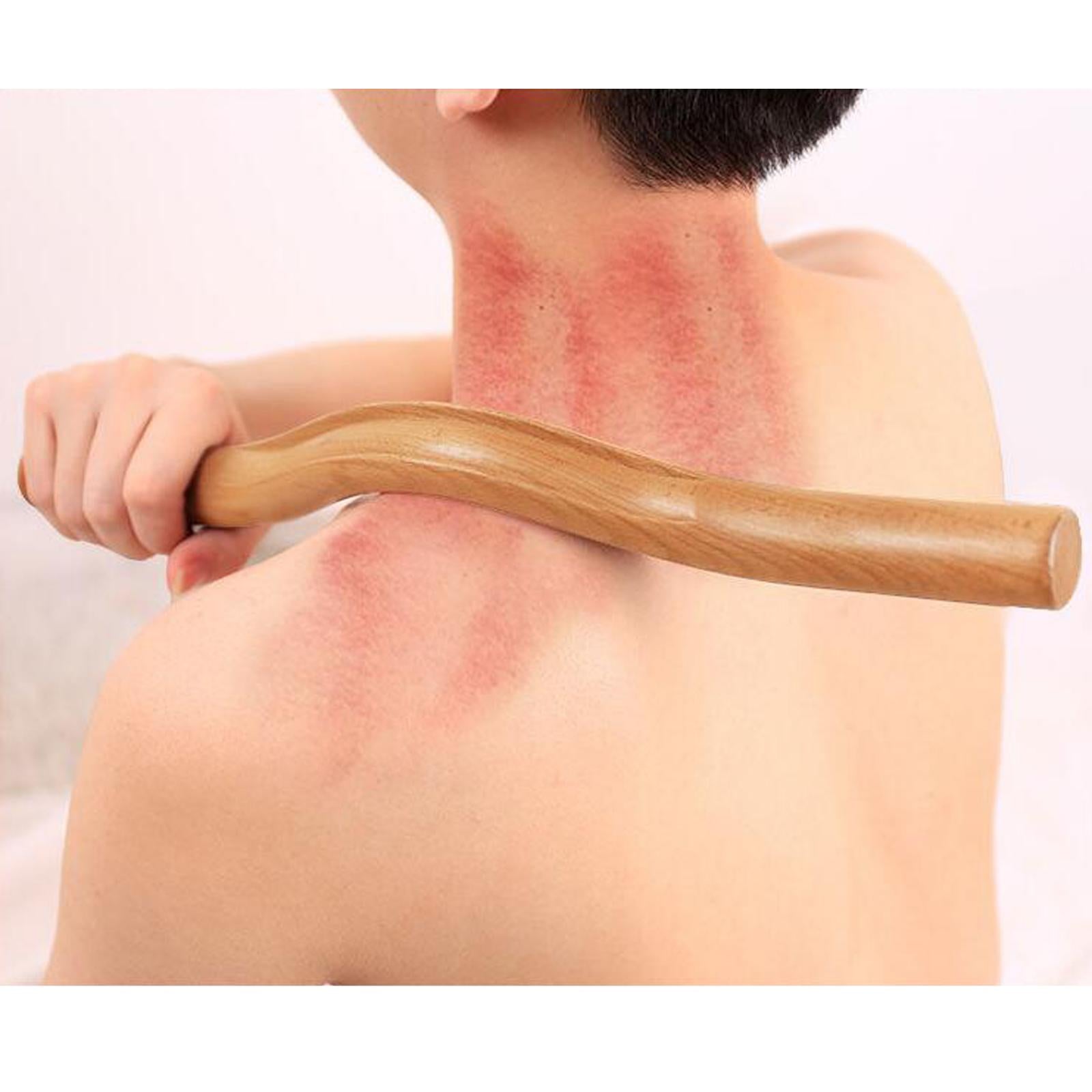 Natural Guasha Scraping Stick Massage Tools For Full Back Body Shoulder 48cm