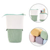 Pen Telescopic Holder Case Portable PU Corduroy Cosmetics Pouch Makeup Bag green