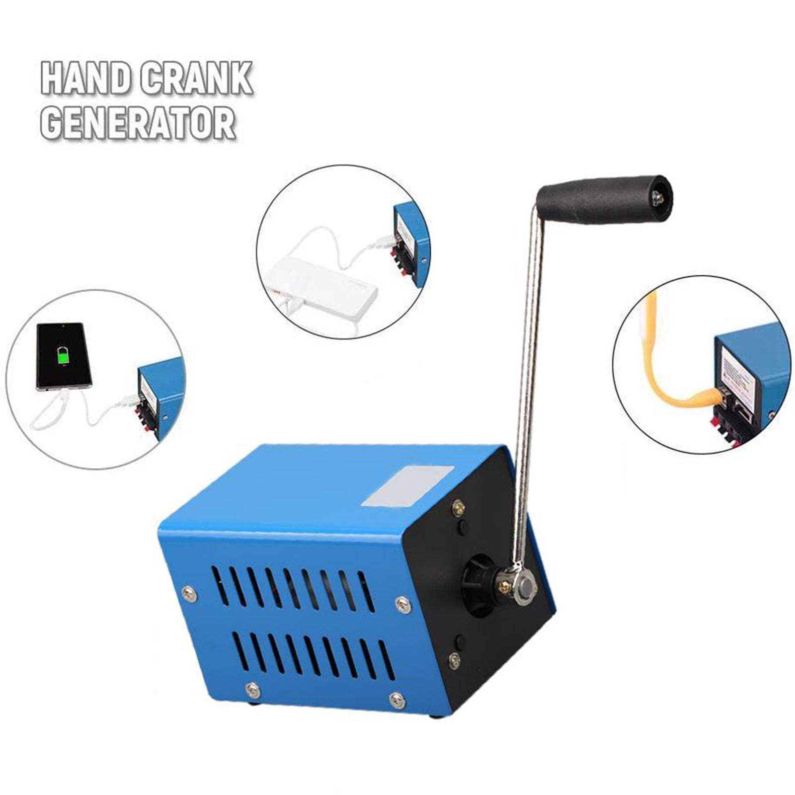 Outdoor Hand Crank Generator Dynamo USB Charger for Travel Camping Hiking