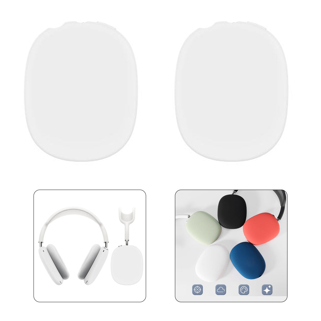 Silicone Earphones Headset Cover Sleeve Case For AirPods Max Skin-friendly White