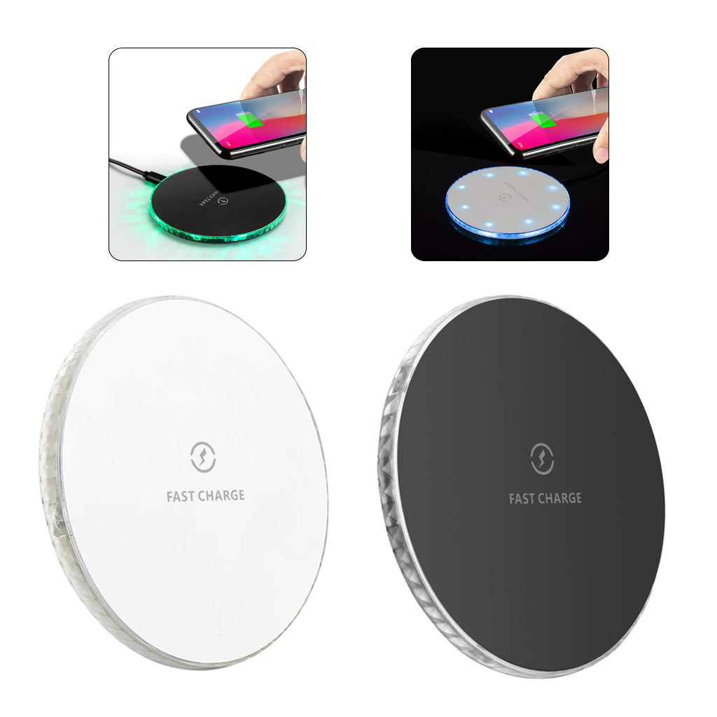 Wireless Fast Charger 15w Qi Charging Pad QC 3.0 for Samsung Black