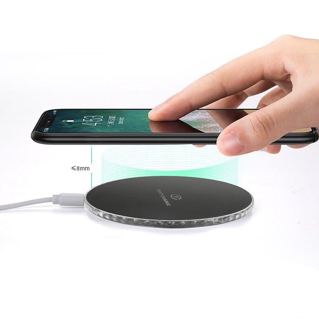 Wireless Fast Charger 15w Qi Charging Pad QC 3.0 for Samsung Black