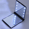 8 LED Lights Makeup Cosmetic Folding Portable Travel Compact Pocket Mirror