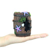 Aquarium Fish Tank Artificial Barrel Resin Ornament Cave Landscaping Decor