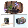 Aquarium Fish Tank Artificial Barrel Resin Ornament Cave Landscaping Decor