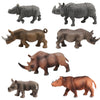 Realistic Wildlife Animal Figures Rhinoceros Figurines Fairy Garden Decor